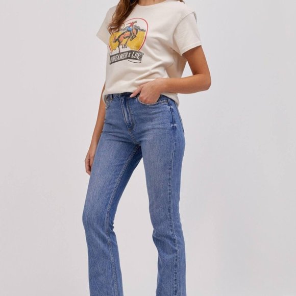 NWT LEE X DAYDREAMER COLLABORATION WESTERN CAROL BOOT CUT, VARIOUS SIZES - Picture 1 of 10